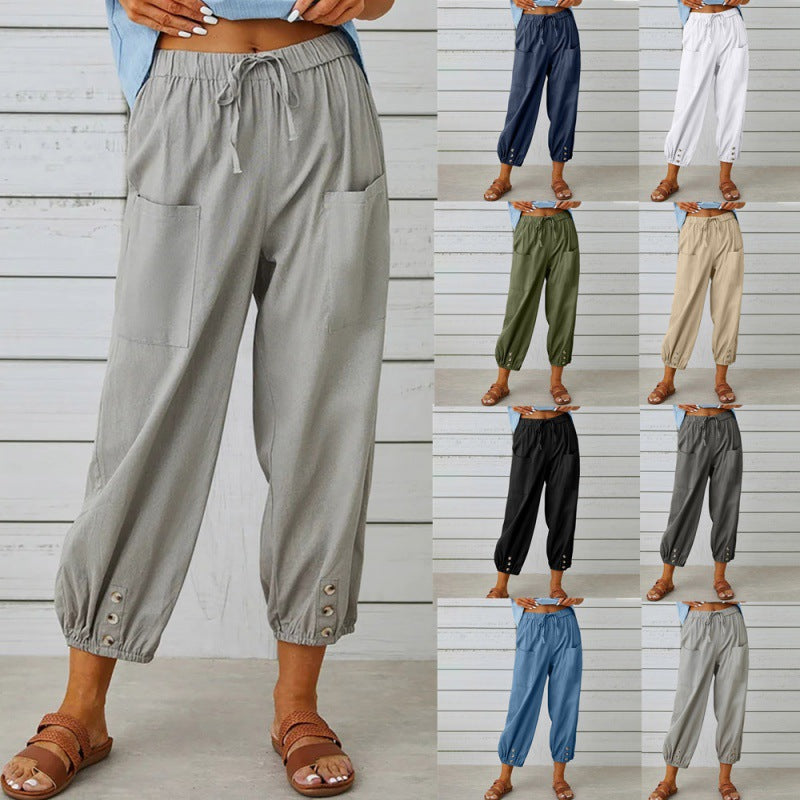 Relaxed Cotton Linen Pants Zarusova