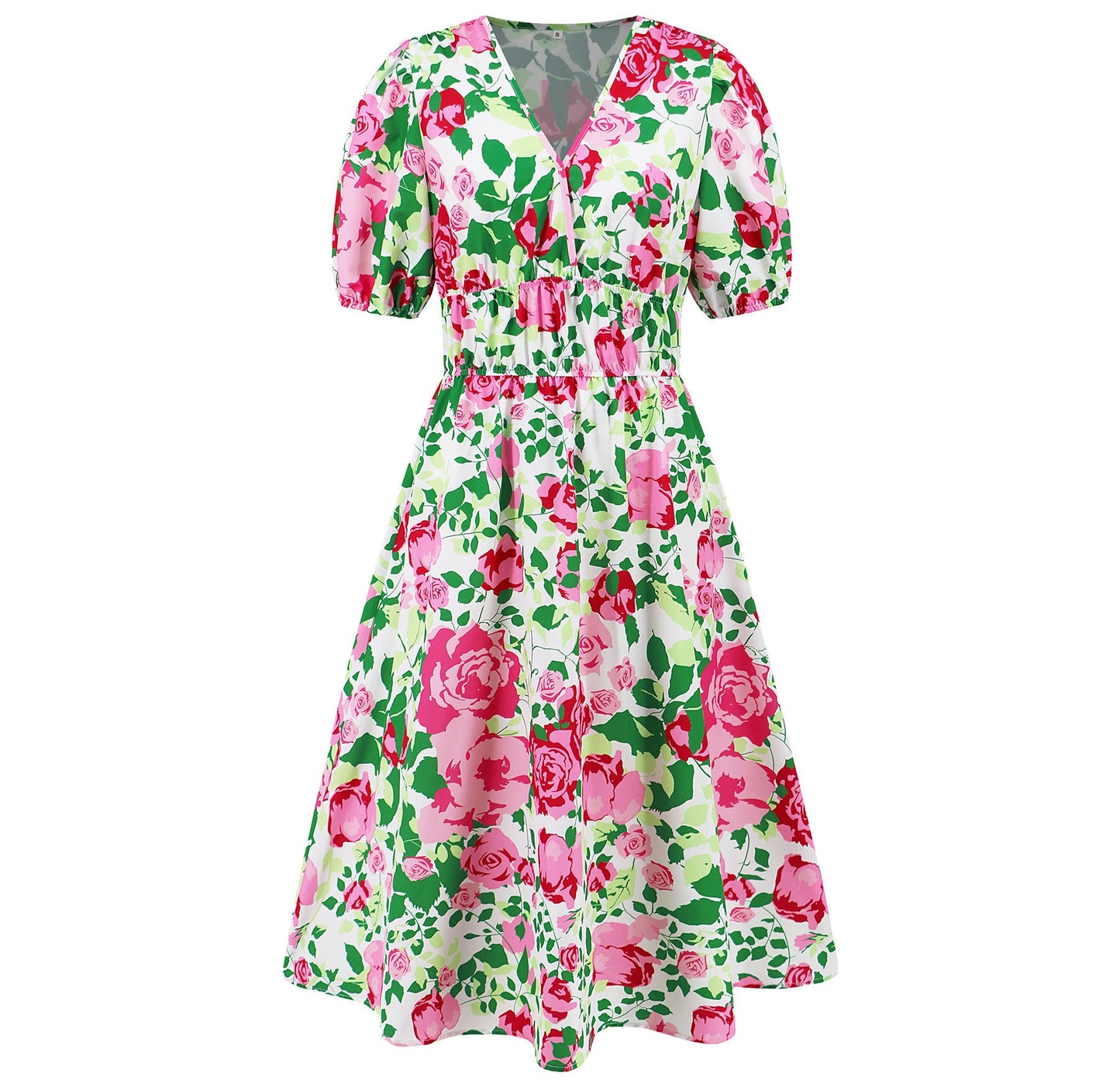 Boho šaty s květinovým výstřihem do V od Zarusova