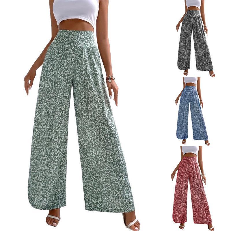 Floral Wide Leg Zarusova Casual Pants