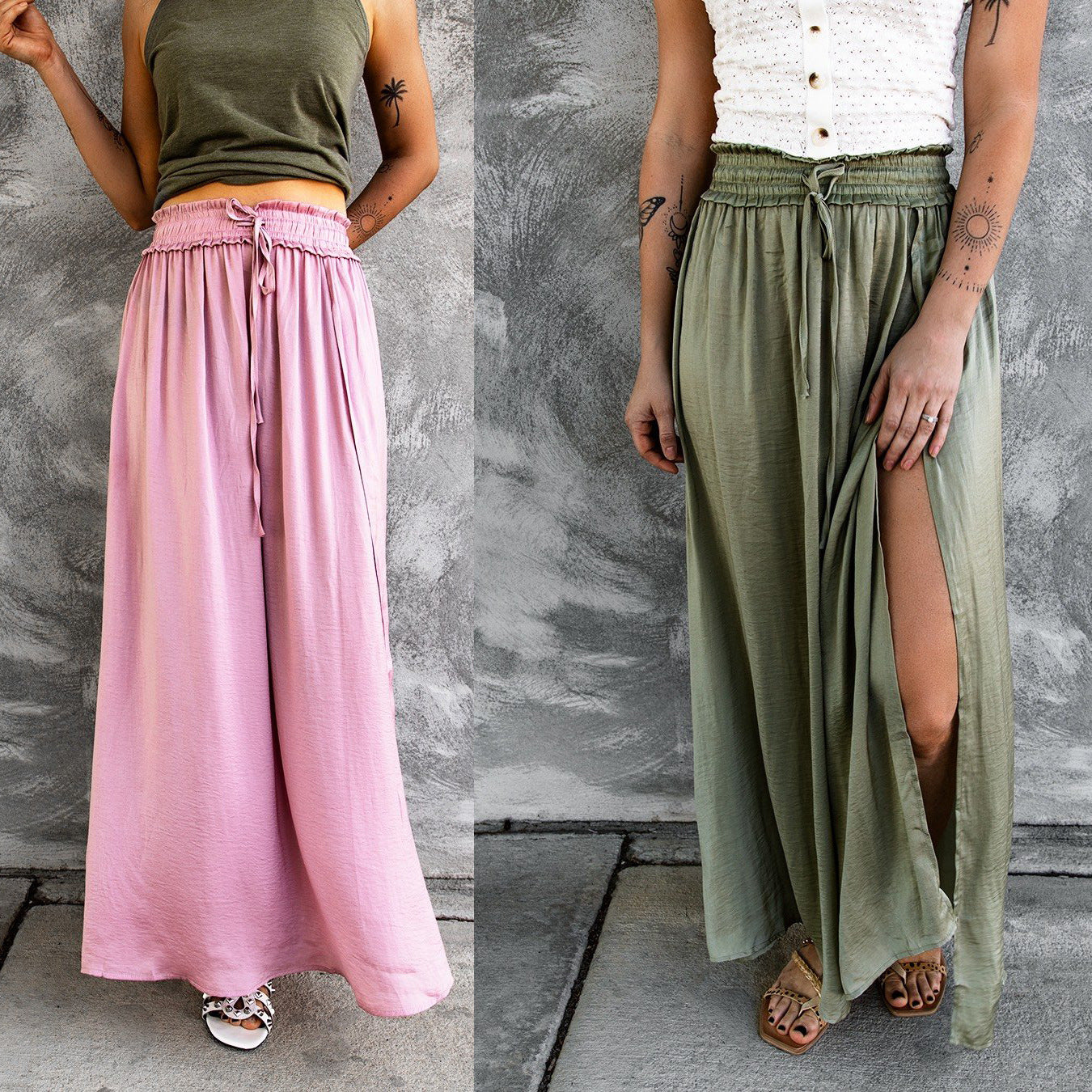 Flowy Slit Maxi Skirt by Zarusova