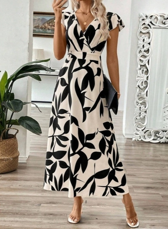 Elegantní maxi šaty s výstřihem do V od Zarusova
