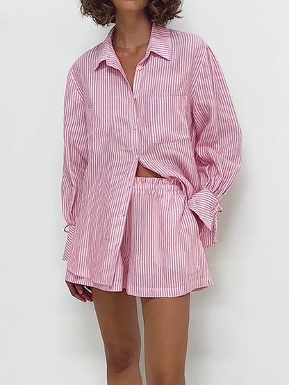 Pruhovaná bavlněná souprava Zarusova Outfit inspirovaný Pinterestem