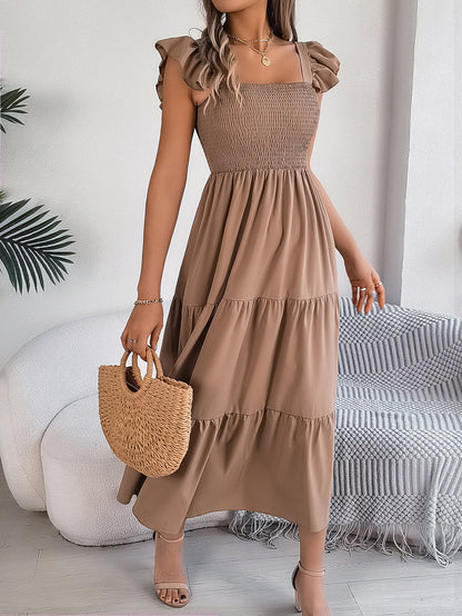 Elegantní letní midi šaty Zarusova bez rukávů