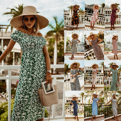 Boho Off Shoulder Zarusova Summer Print Dress
