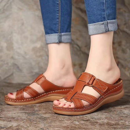 Dámské sandály Zarusova na klínku Vintage Slip-On