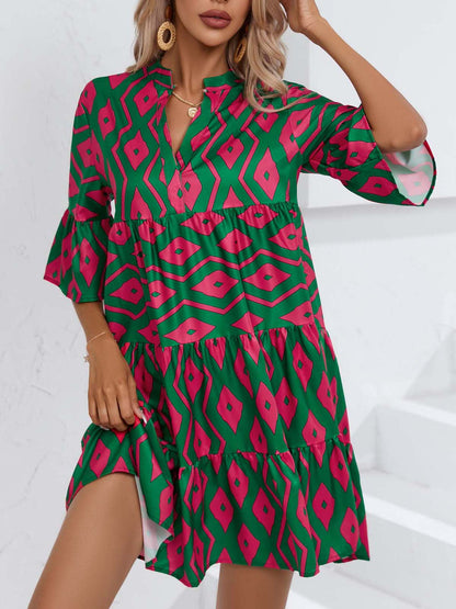 Letní šaty s výstřihem do V v boho stylu od Zarusova