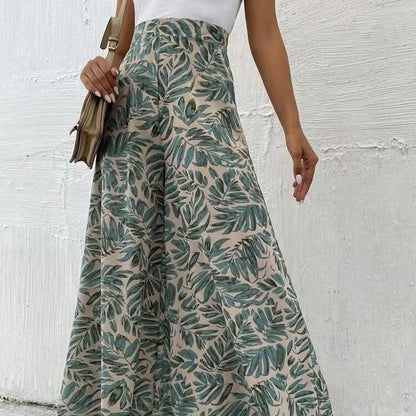 Chic Floral Wide-Leg Pants by Zarusova