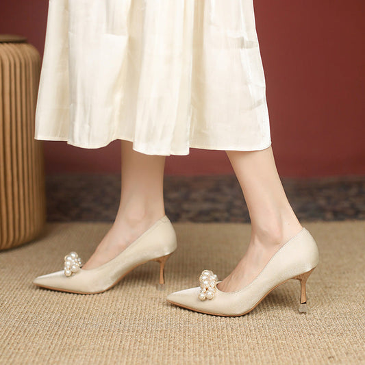 Elegant Zarusova Rhinestone Wedding Heels