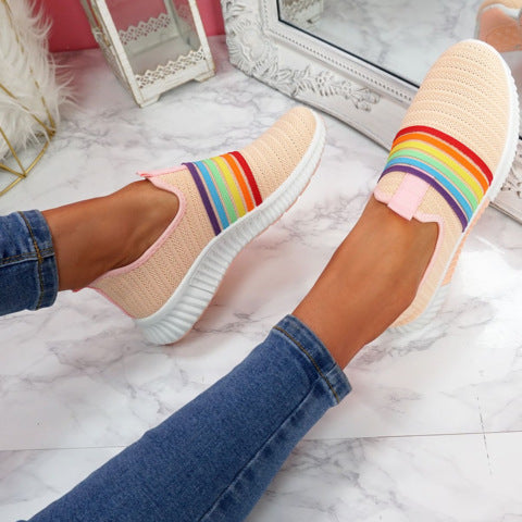 Rainbow Mesh Slip-On Sneakers Zarusova