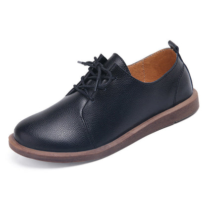 Retro pohodlné kožené šněrovací boty Zarusova