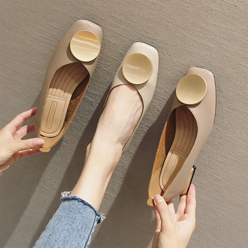 Chic Zarusova Mid-Heel Mary Jane Flats