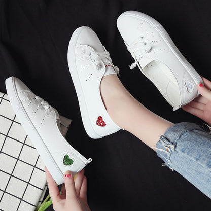 Chic Heart Slip-On Sneakers by Zarusova