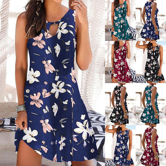 Floral Print Zarusova Summer Sling Dress