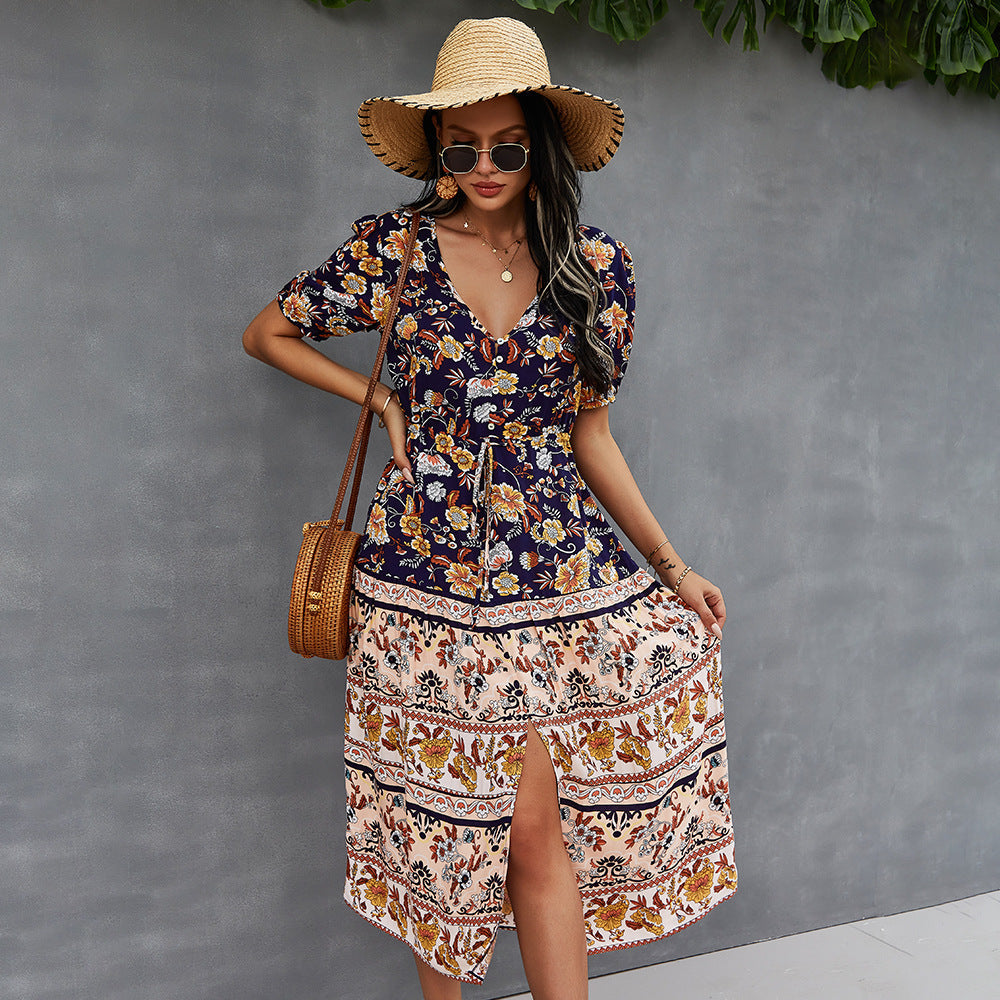 Letní šaty s květinovým potiskem od Zarusova v boho stylu