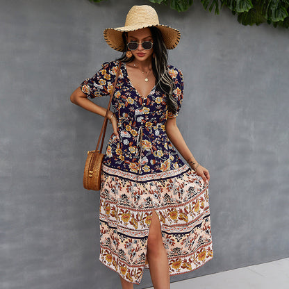 Letní šaty s květinovým potiskem od Zarusova v boho stylu