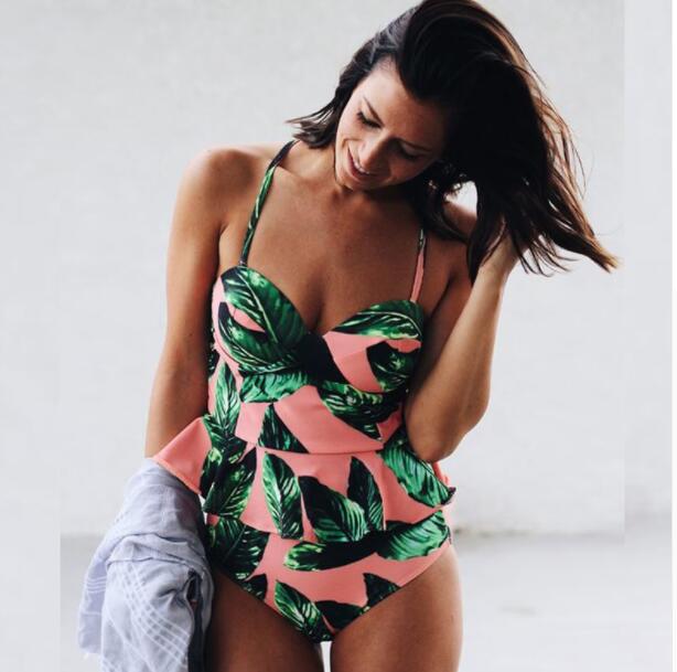 Bikiny s vysokým pasem s květinovým vzorem, plavky Zarusova