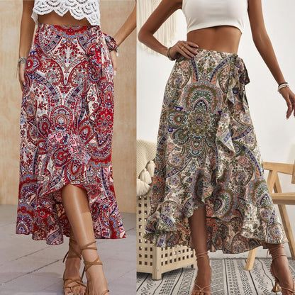 Boho Ruffle Zarusova Pinterest-Inspired Skirt