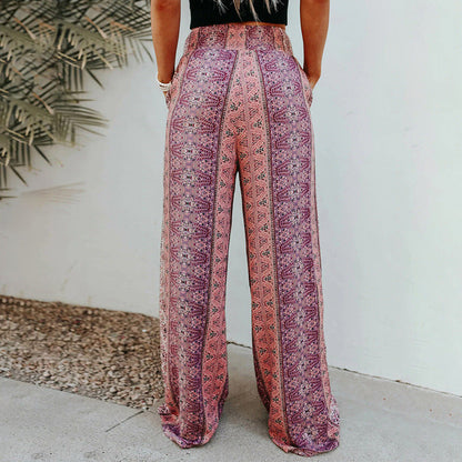 Boho potiskem široké kalhoty od Zarusova