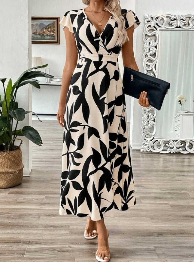 Elegantní maxi šaty s výstřihem do V od Zarusova