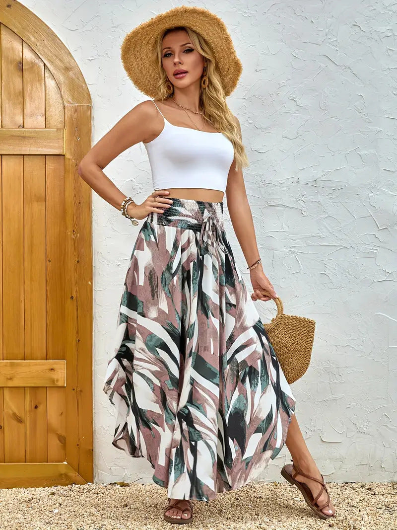 Boho květinová áčková sukně Zarusova