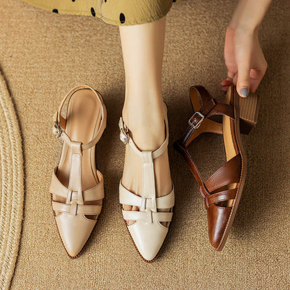 Retro Roman Closed Toe Sandals by Zarusova