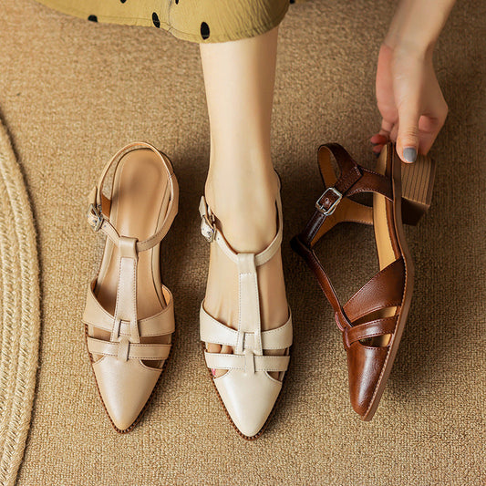 Retro Roman Closed Toe Sandals by Zarusova