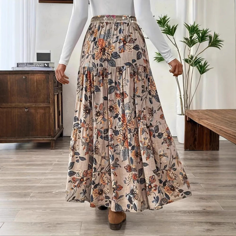Boho květinová midi sukně Zarusova