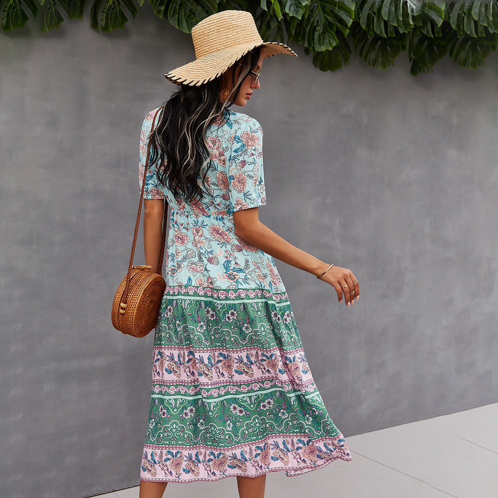 Letní šaty s květinovým potiskem od Zarusova v boho stylu