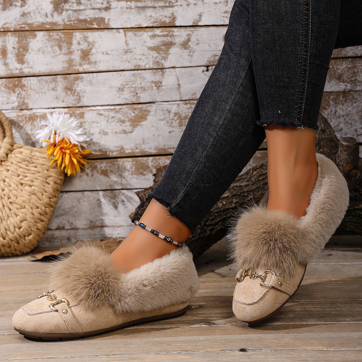 Velvet Plush Loafers by Zarusova