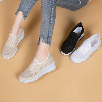 Breathable Mesh Platform Wedges by Zarusova