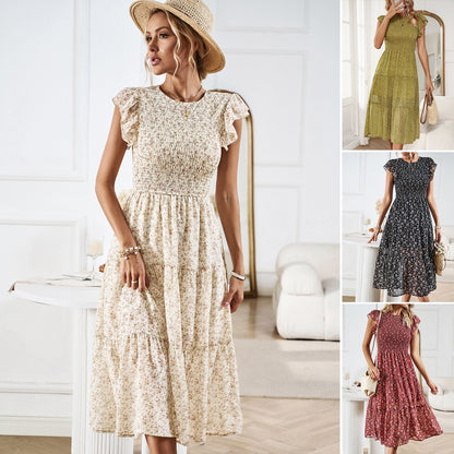 Elegant Floral Zarusova Summer Midi Dress