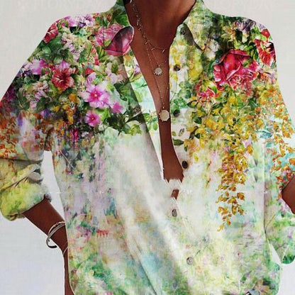Floral Loose Cardigan Shirt Zarusova Women’s Top