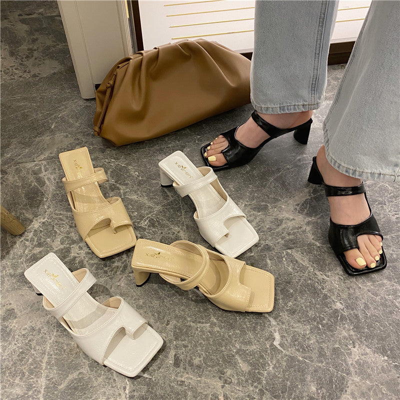 Chic Chunky Heel Sandals by Zarusova