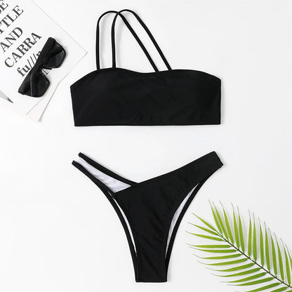 Elegantní jednoramenný bikinový set Zarusova