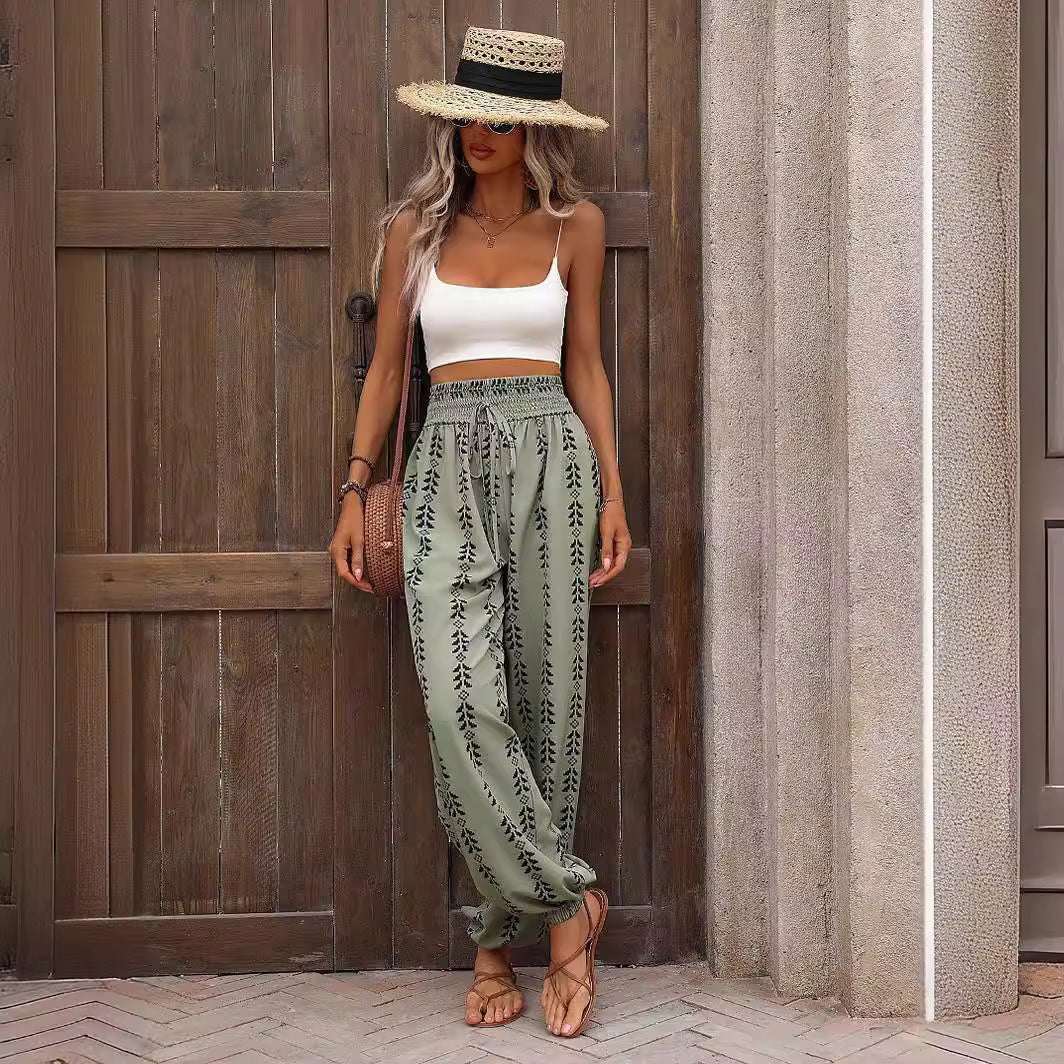 Boho kalhoty s širokými nohavicemi od Zarusova