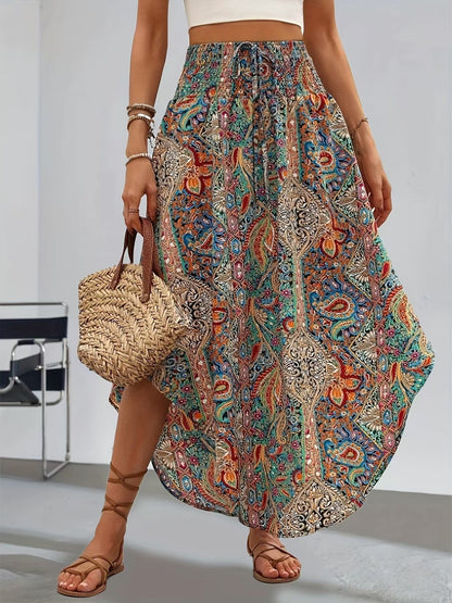 Boho květinová áčková sukně Zarusova