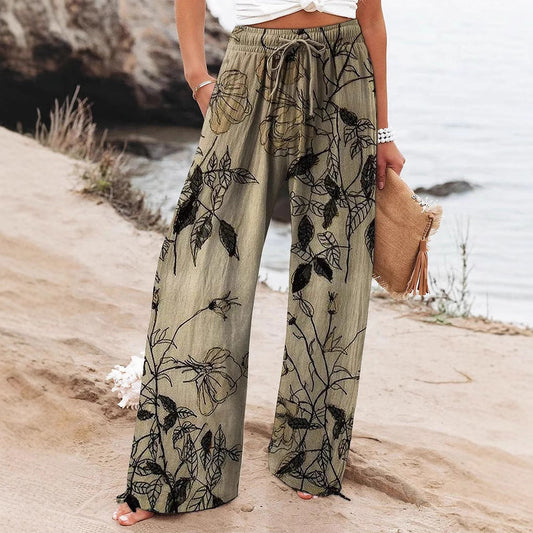 Floral High Waist Yoga Pants by Zarusova