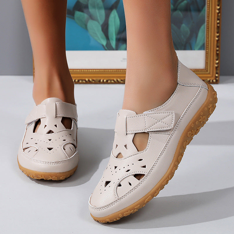 Hollowed Comfort Flat Sandals by Zarusova