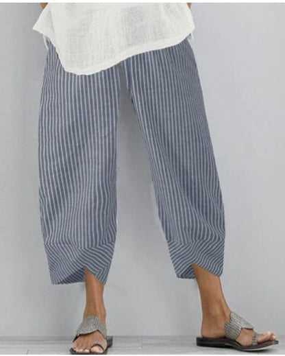 Kalhoty s elastickým pasem a potiskem v boho stylu od Zarusova