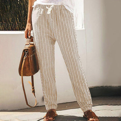 Široké kalhoty Zarusova s pruhy inspirovanými Pinterestem