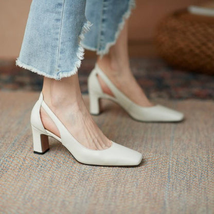 Elegant Block Heel Pumps by Zarusova