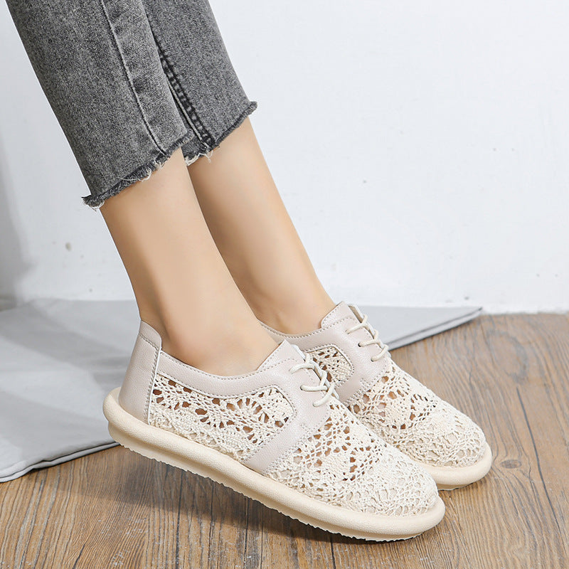 Breathable Crochet Zarusova Casual Flat Shoes