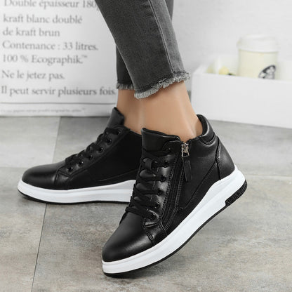 Sleek Leather Sneakers Zarusova Board Shoes
