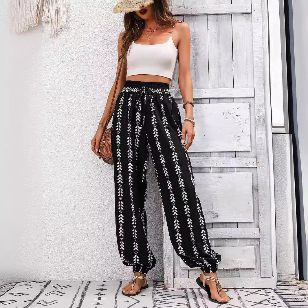 Boho kalhoty s širokými nohavicemi od Zarusova