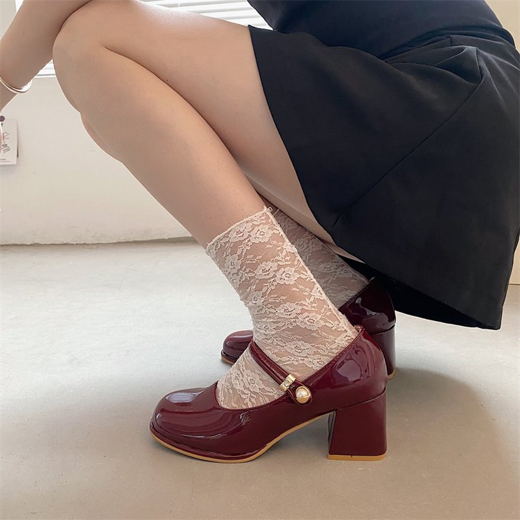 Retro Mary Jane High Heels by Zarusova