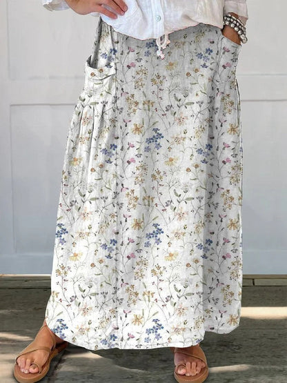 Retro květinová sukně Zarusova Everyday s kapsami