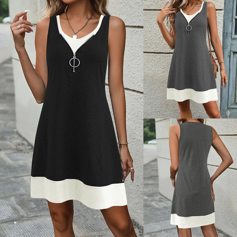 Elegant Sleeveless Vest Dress by Zarusova