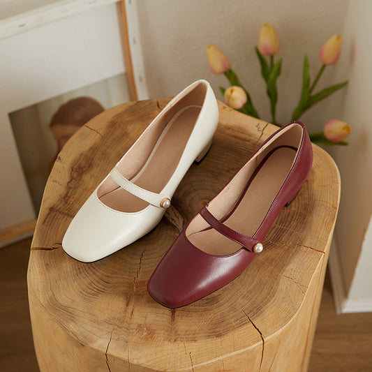 Vintage Mary Jane Thick Heel by Zarusova