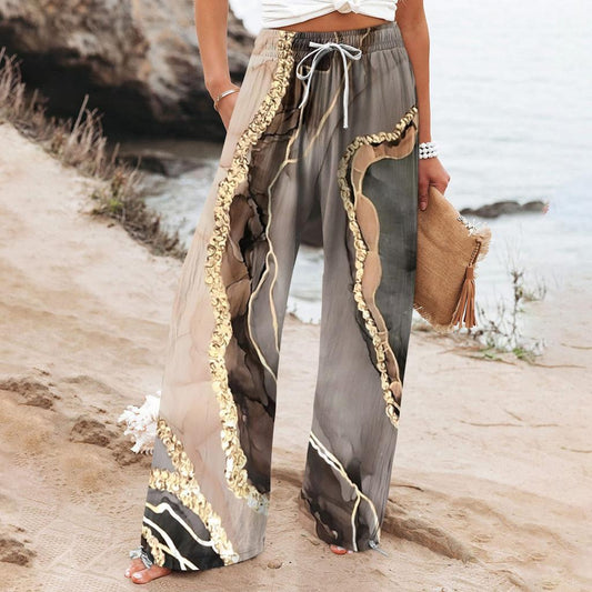 Boho Botanical Zarusova Women's Wide-Leg Pants