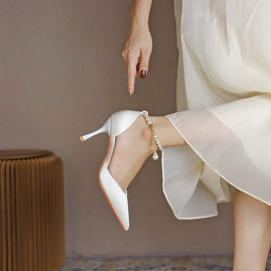 Elegant Zarusova Satin Tassel Stiletto Heels